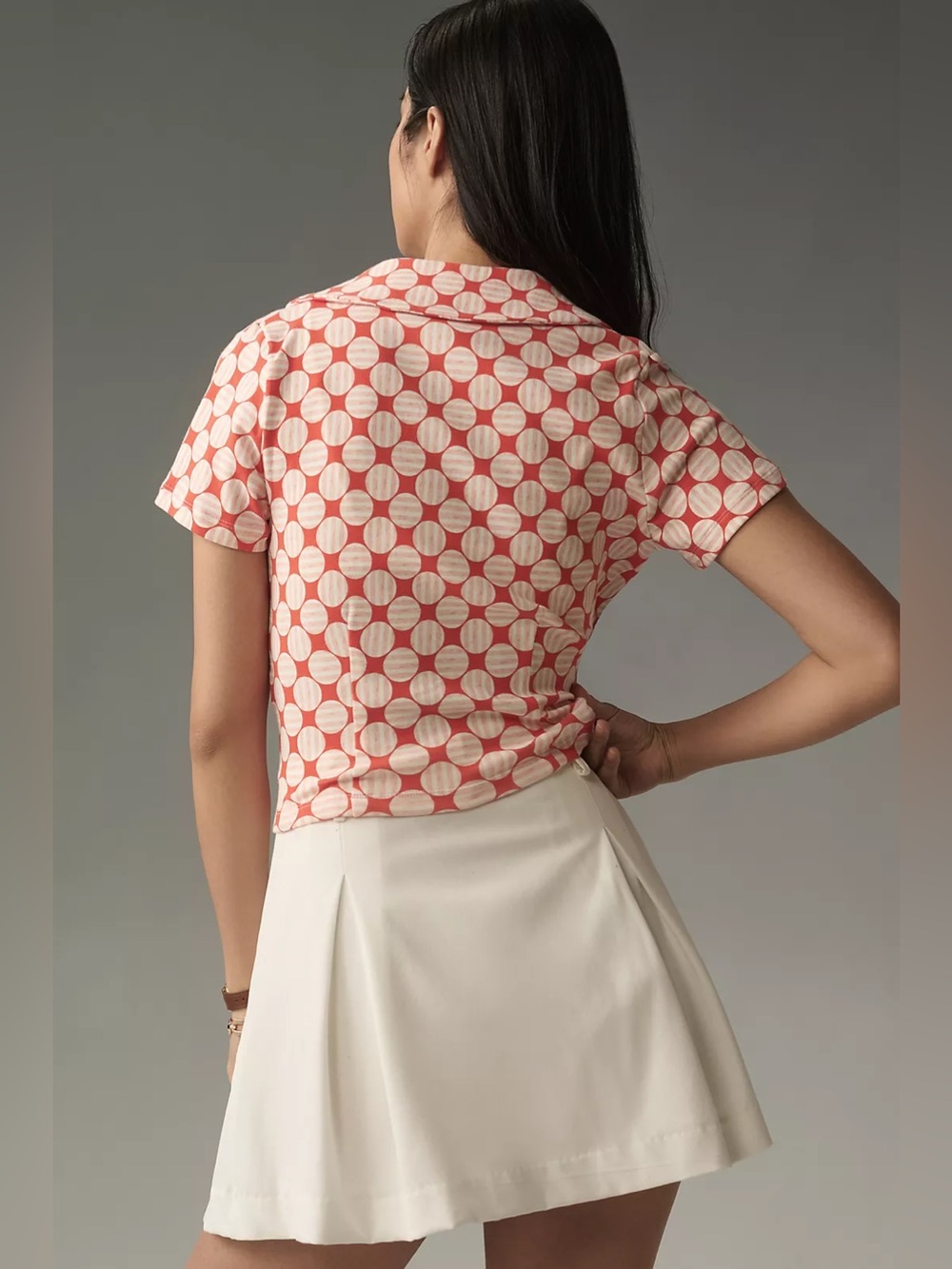 Anthropologie Maeve Ruched Button-Front Top - Picture 2 of 8